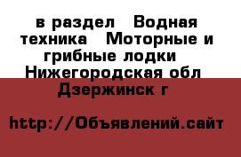  в раздел : Водная техника » Моторные и грибные лодки . Нижегородская обл.,Дзержинск г.